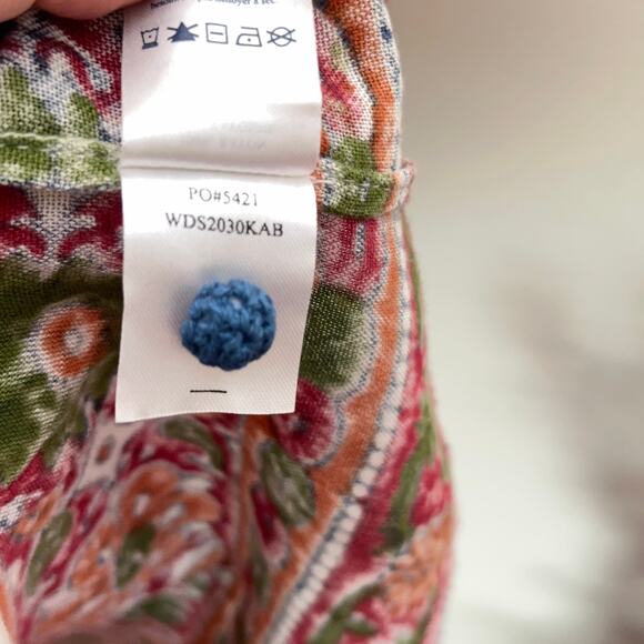 FAHERTY Bemiini Dress Blue Multi Floral Western Drop Waist {3H54} - Picture 6 of 6